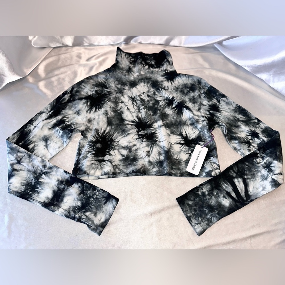 Victorias Secret PINK Chloe x Halle Crop Top Long Sleeve Shirt  Tie Dye  XL